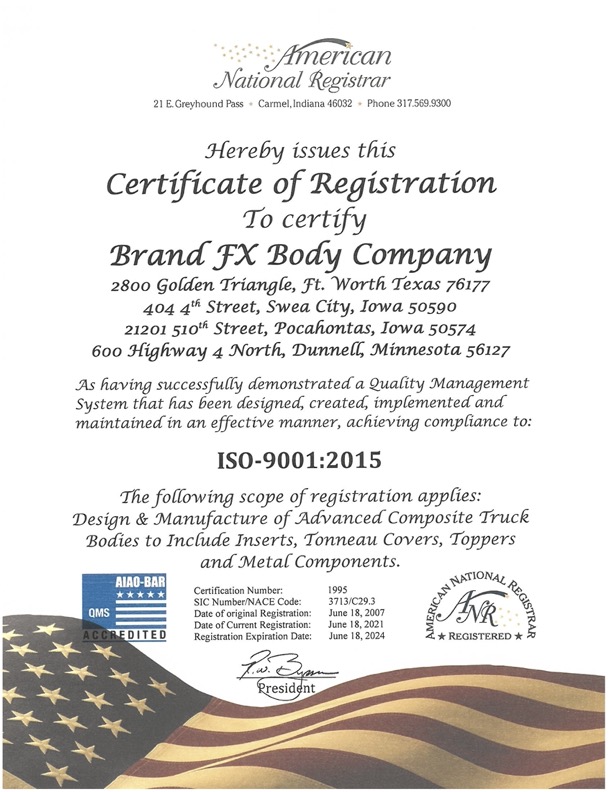 ISO Certification BrandFX